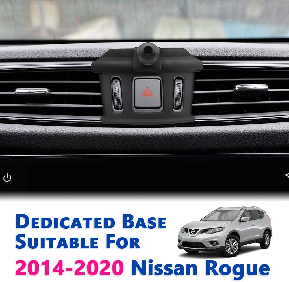 Soporte de teléfono de coche para Nissan Rogue 2014-2020 compatible con funda gruesa Soporte de teléfono celular, soporte de navegación celular,