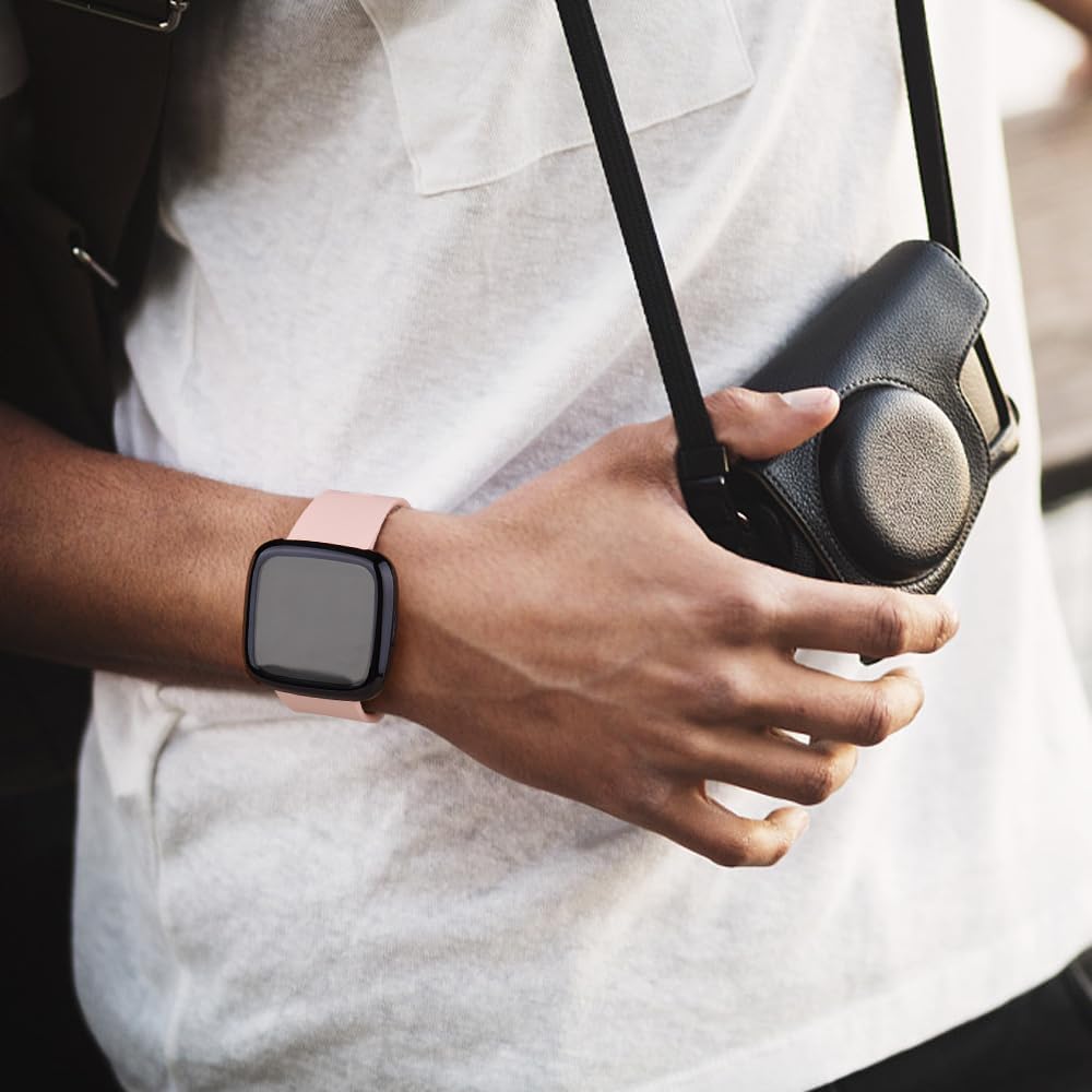 Funda protectora de pantalla compatible con Fitbit Versa, 4 unidades, cubierta protectora completa de TPU suave para accesorios de reloj inteligente