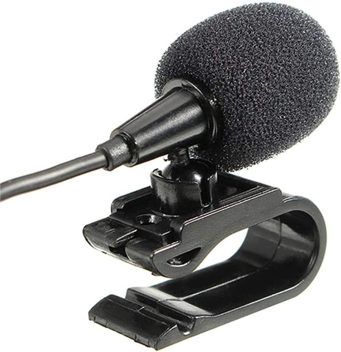 Micrófono de coche de 0.138 in, micrófono para unidad principal de vehículo GPS habilitado para DVD, micrófono de audio estéreo con cable de 9.8 ft,