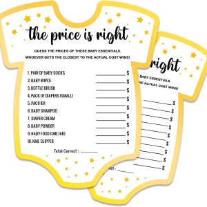 The Price is Right – Tarjetas de juego, juego de baby shower, juego de 30 tarjetas, suministros y actividades para juegos de fiesta de baby shower, The Price is Right – Tarjetas de juego, juego de baby shower, juego de 30 tarjetas, suministros y actividades para juegos de fiesta de baby shower,
