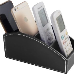 Soporte para control remoto de TV con 4 compartimentos, organizador de cuero sintético para mesita de noche, decoración de medios, control remoto, Soporte para control remoto de TV con 4 compartimentos, organizador de cuero sintético para mesita de noche, decoración de medios, control remoto,