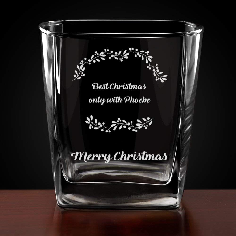 Maverton Juego de whisky con 4 vasos para hombre – Vasos personalizados – 23 fl oz. Jarra universal – Para Navidad – Para mujer – Para parejas – Set