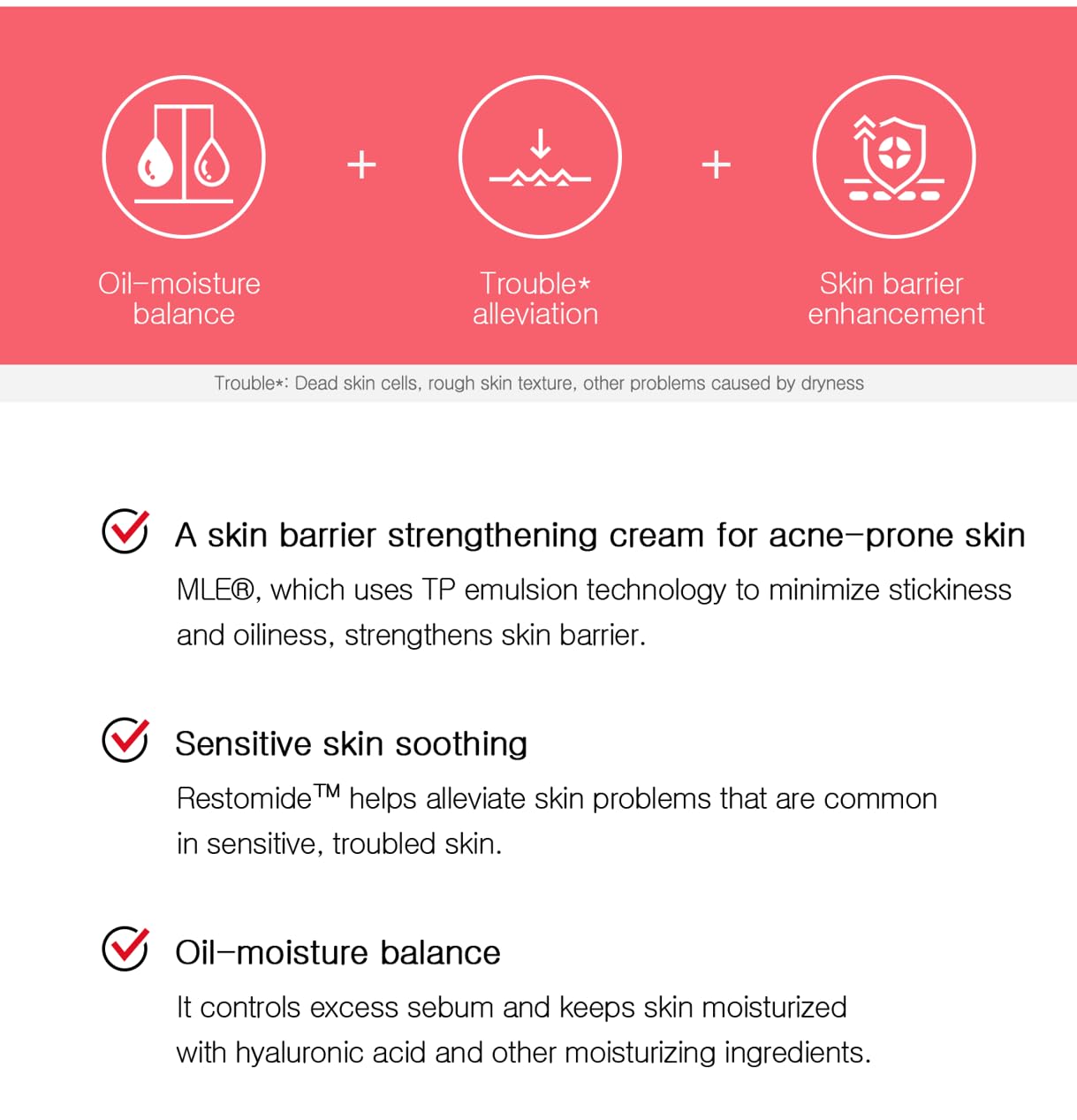 ZEROID Pimprove Hidratante coreano Dermocosmético  Ácido hialurónico  Barrera cutánea  3.4 fl oz (3.38 fl oz.)