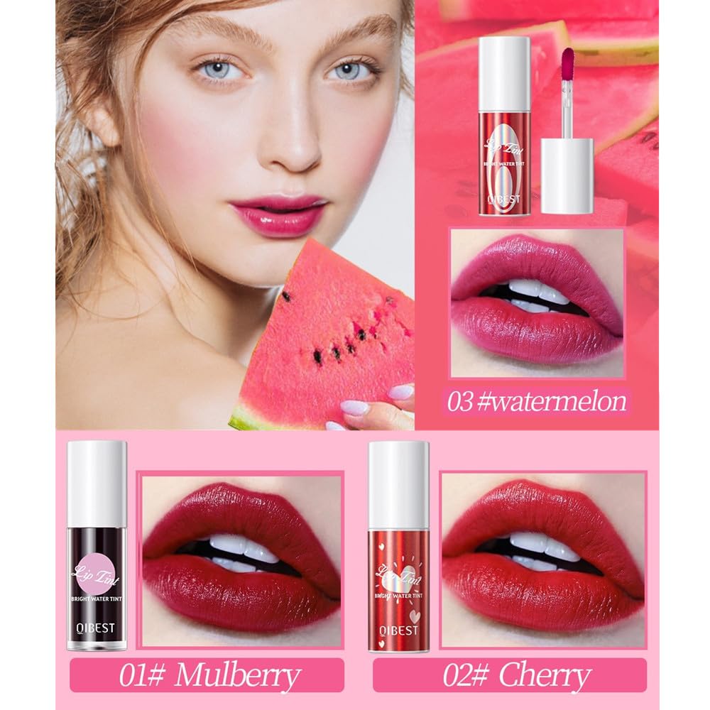 Juego de lápices labiales líquidos de 3 colores, brillo labial de terciopelo, hidratante de larga duración, impermeable, tinte de labios de agua