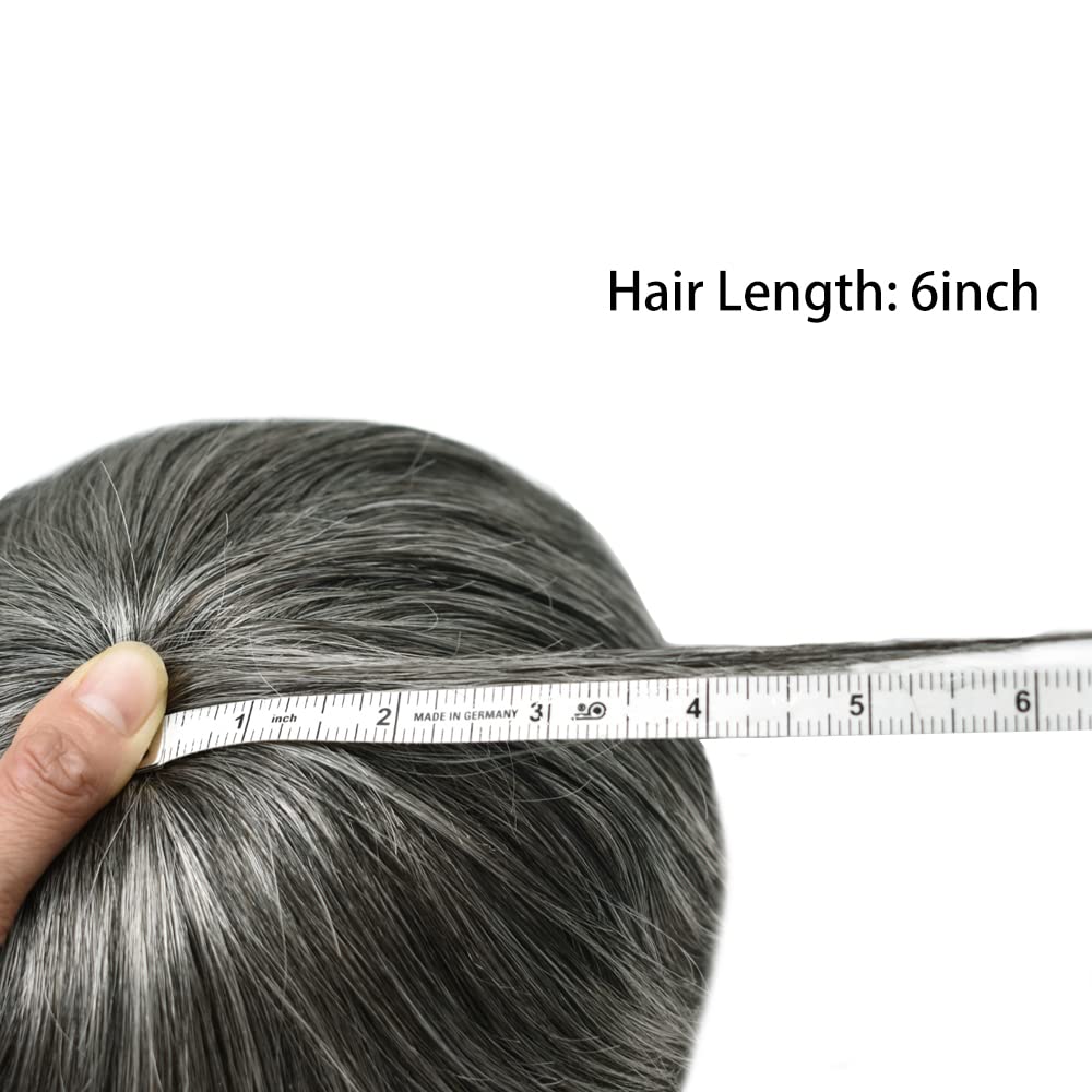 Toupee para hombre, postizo completo inyectado de polietileno, sistema de cabello, repuesto duradero de poliuretano para hombre, aspecto natural, 8