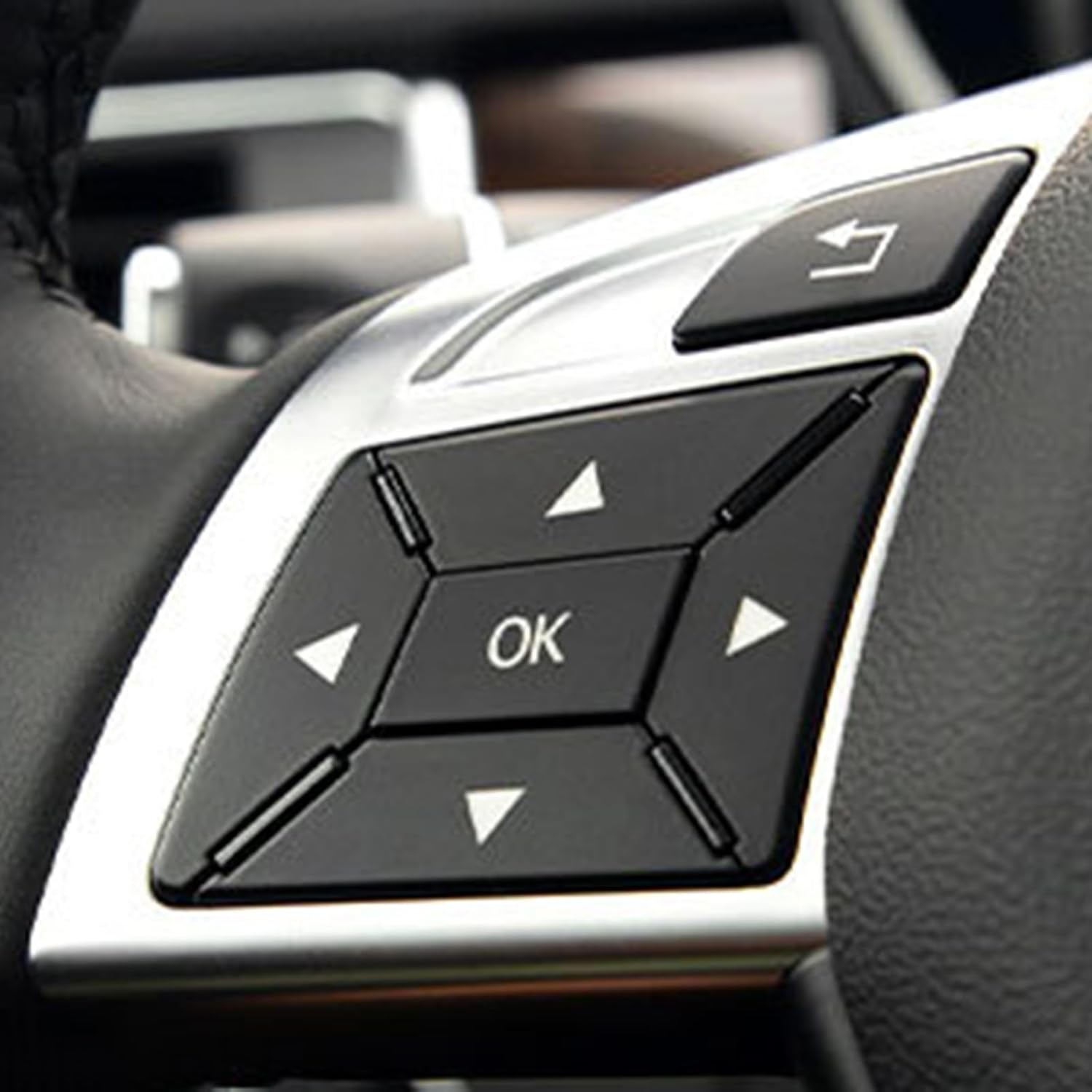 12 unids negro volante botones cubierta decoración interior ajuste reemplazo para Mercedes-Benz Accesorios A B C E SLK SL ML GL ClA GlA W176 W212