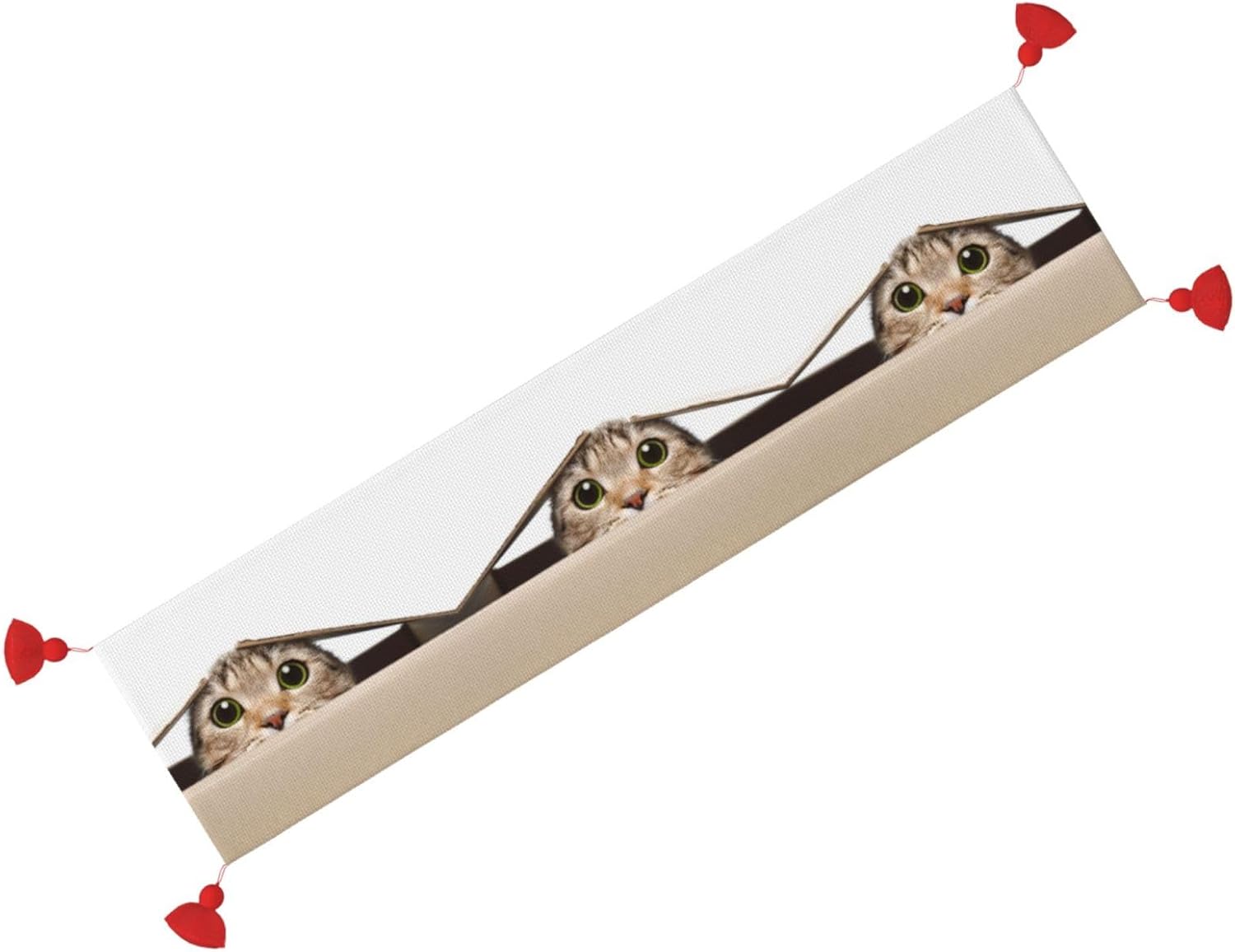 Funny Cat Christmas Table Runner Dining Table Decor Christmas Decorations Indoor Home Decor Christmas Table Runners Xmas Navidad Decoracion 2023 for