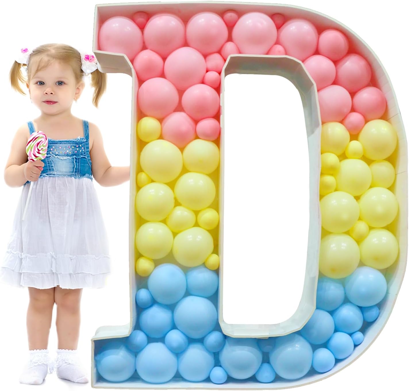 Elnsivo Letras de mosaico para globos, marco de globo de letras de marquesina de 3 pies, tablero de espuma precortada de marquesina gigante para