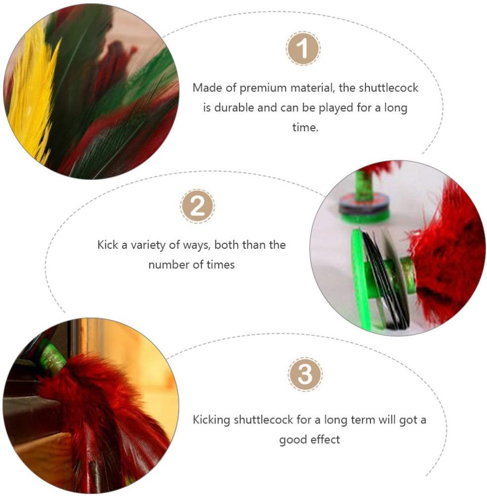 Alipis Jianzi Shuttlecock 4pcs Volante o Birdies Soft Kick Volante Chino Jianzi Pie Deportes al aire libre Juego de juguete Volante