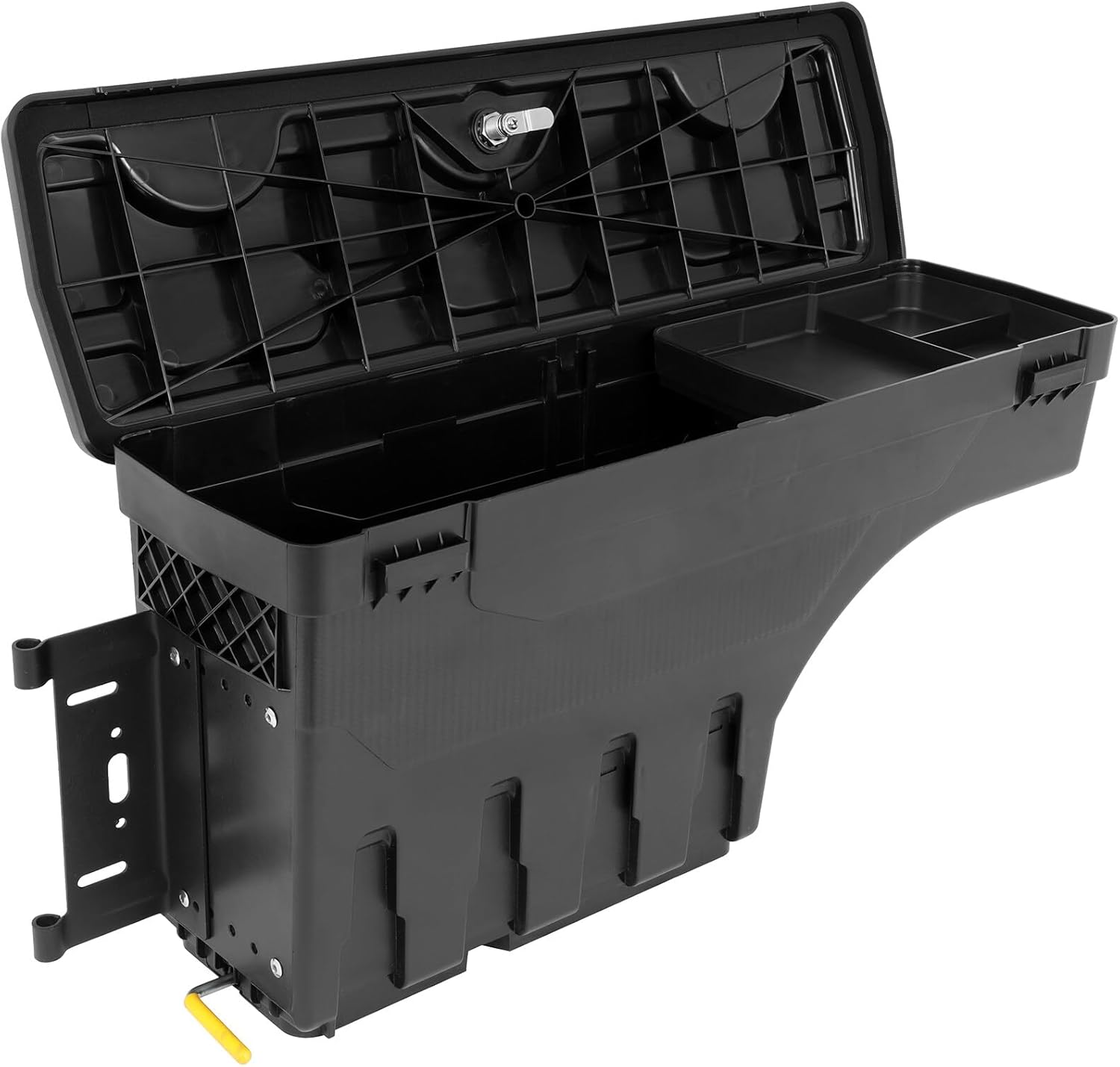 cciyu Caja de almacenamiento para caja de camioneta compatible con Ford para F-150 2015-2022, tapa con cerradura del lado del conductor, caja de