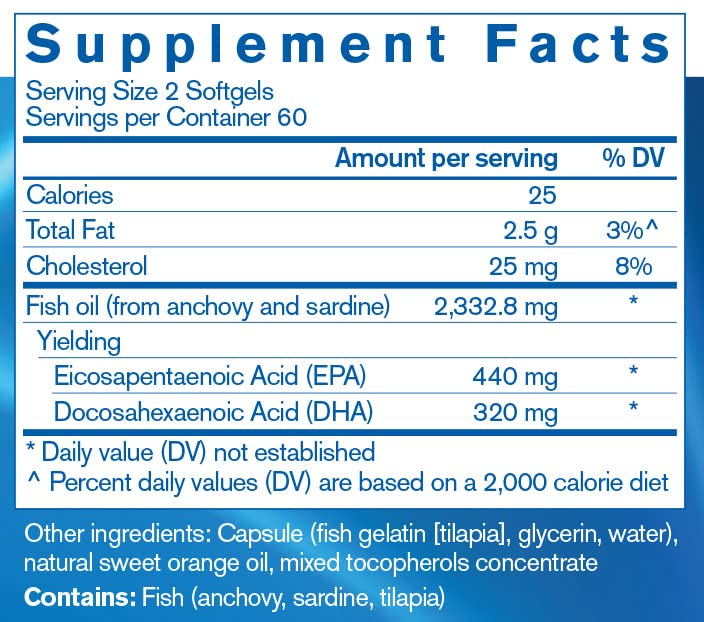 Pharmax Las mejores cápsulas de aceite de pescado puro  Apoya la función cerebral  120 cápsulas