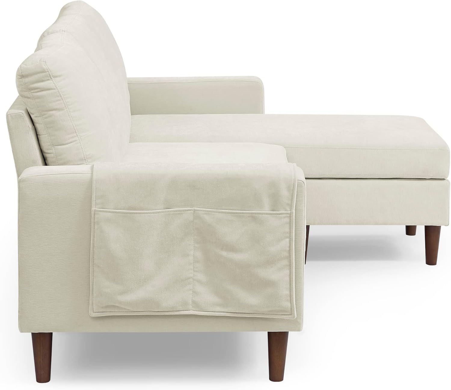 Moderno sofá modular convertible de 80 pulgadas para sala de estar, apartamento, sofá de 3 asientos en forma de L con cojines extraíbles, felpilla