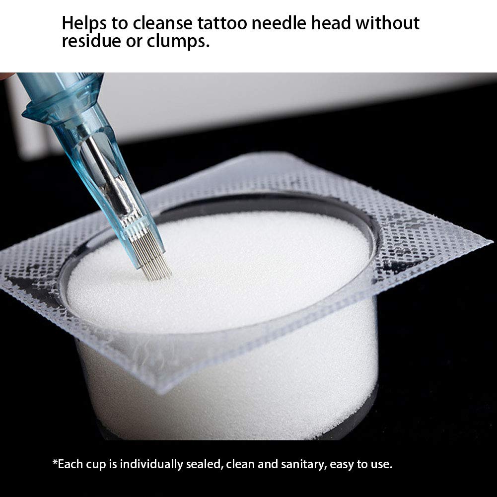 Aguja de tatuaje desechable, 18 Uds. Aguja de espuma de inmersión, cabeza de aguja, taza de limpieza, accesorios de tatuaje, cartucho profesional de