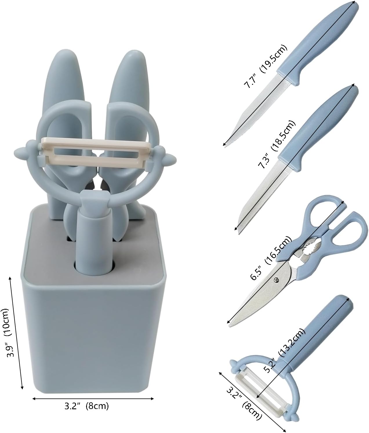 Cuchillo de pelar Juego de cuchillos de frutas Tijeras de cocina multiusos Pelador de verduras
