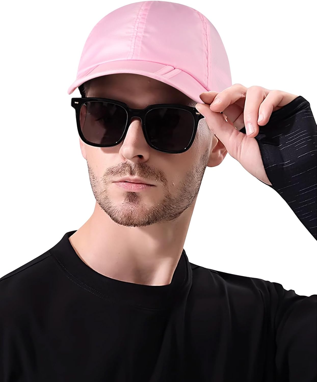 Sumolux Sombrero portátil plegable de ala larga para hombre y mujer, impermeable, de secado rápido, para exteriores