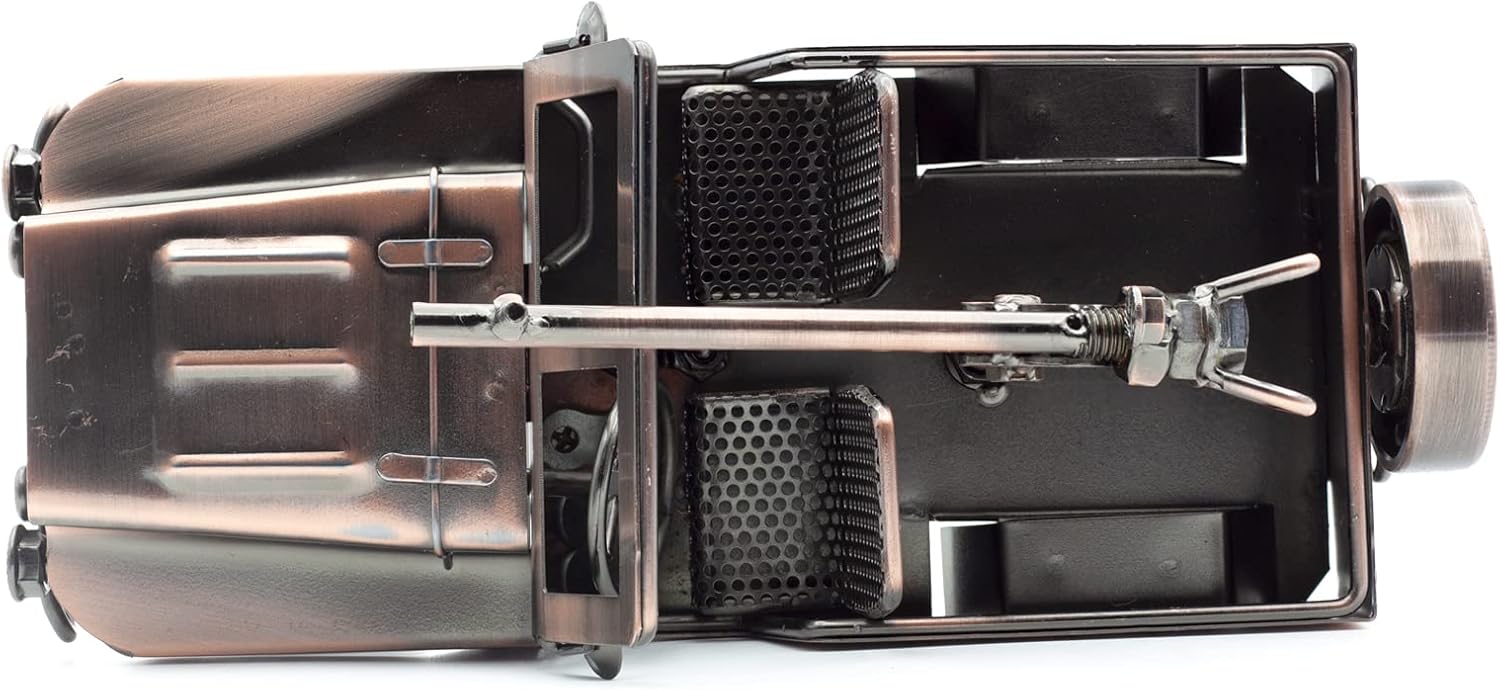 QIRLOEU Modelo Willys Jeep de metal soldado a mano, recuerdos militares vintage de la Segunda Guerra Mundial, decoración de vehículos coleccionables