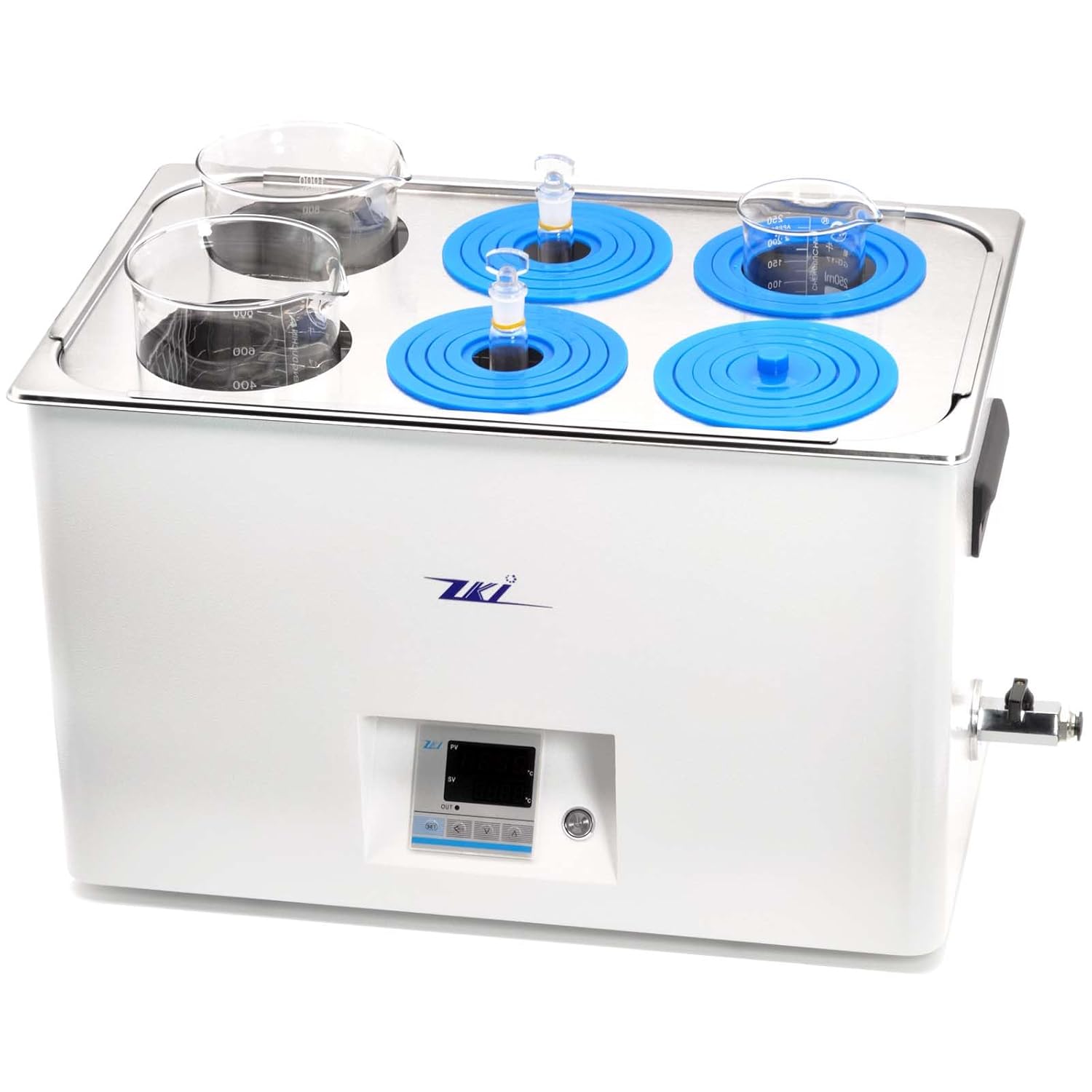 Baño de agua de laboratorio digital de 20 L, 110 V1500 W, precisión de  32.4 F y resolución de 32.2 F, tanque de acero inoxidable duradero con 14