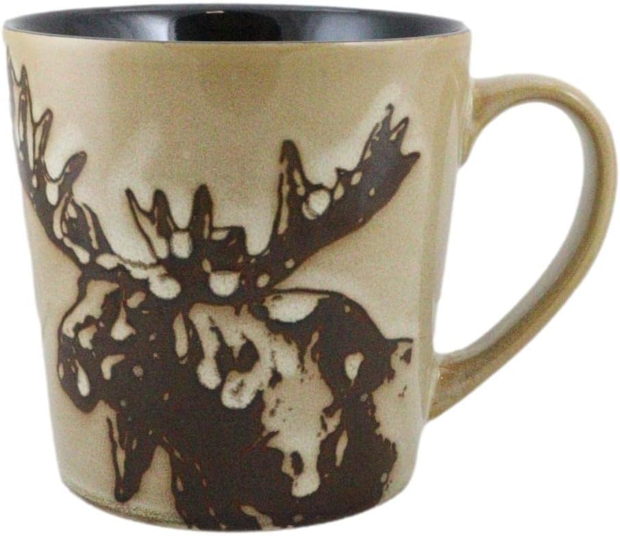 Ebros Gift Rustic Emperor – Vajilla o vajilla de cerámica de cerámica para cocina y comedor (paquete de 2 tazas de café para bebidas de 16 onzas)