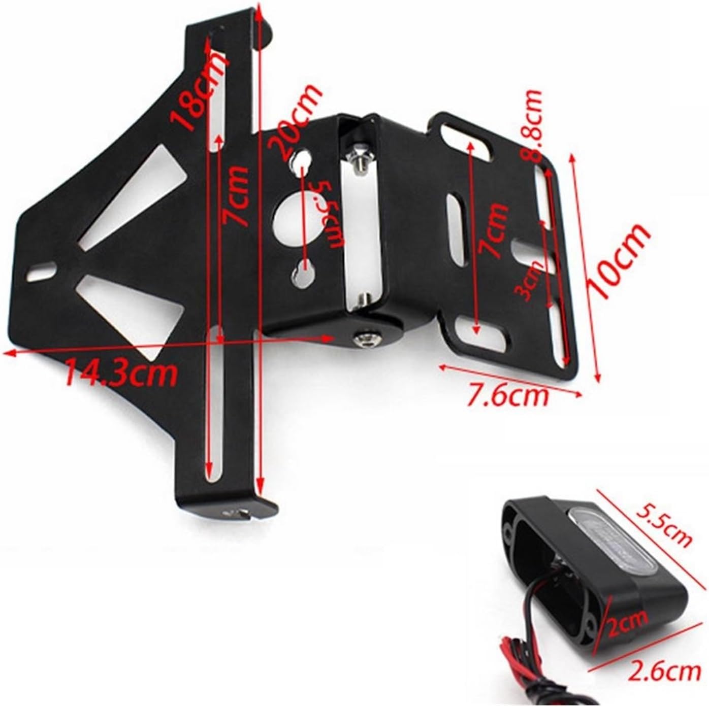 Motorcycle Adjustable Angle License Number Plate Frame Holder Bracket Compatible For Yzf R1 R6 R3 R15 R25 FZ1 FZ6 FZ8 MT03 MT07 MT09 XJ6