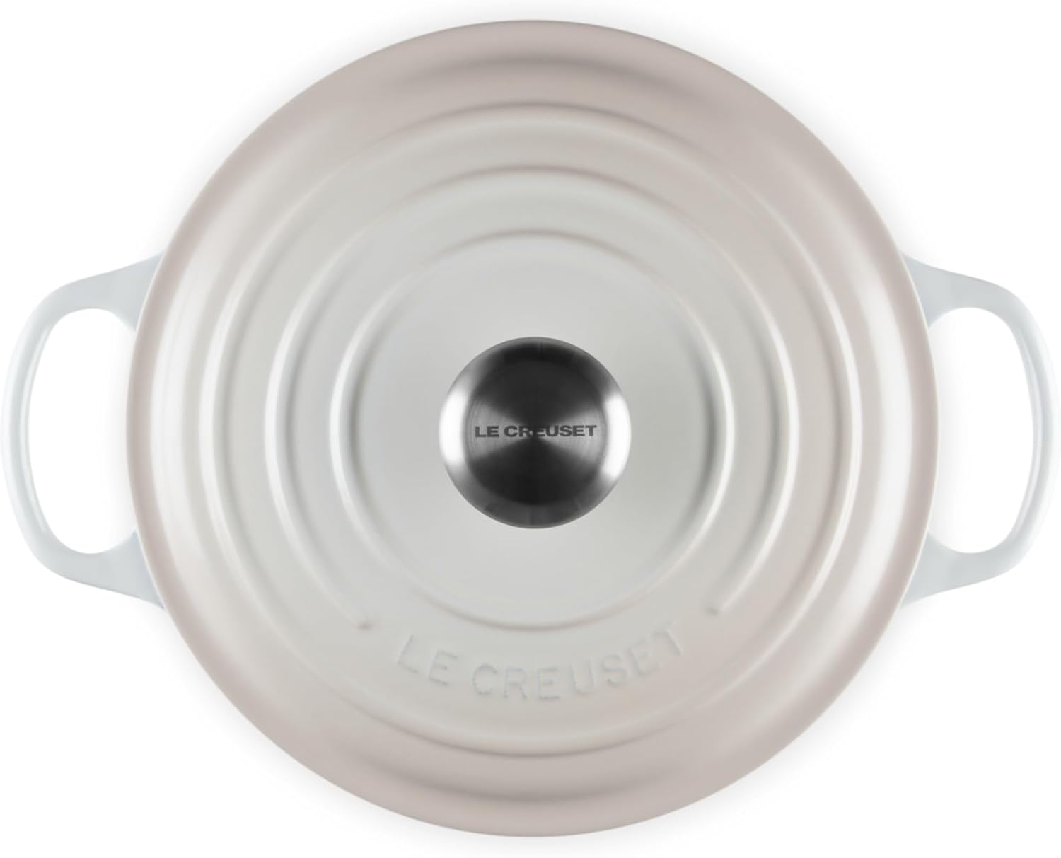 Le Creuset Horno holandés redondo de hierro fundido esmaltado, 4.5 cuartos de galón, merengue