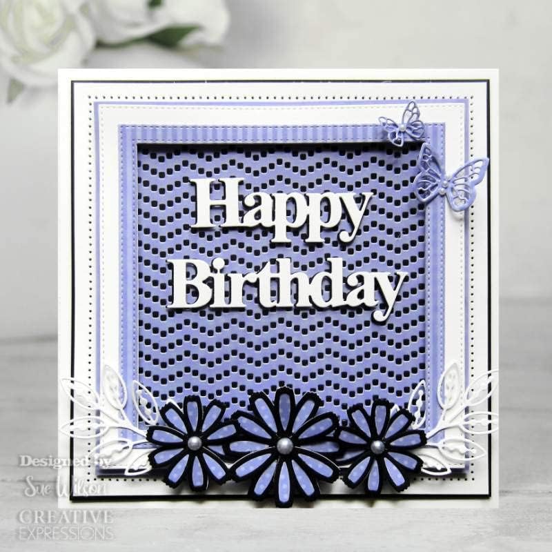 CREATIVE EXPRESSIONS Craft Dies STCHD SQUR, colección Noble – Juego de cuadrados cosidos B