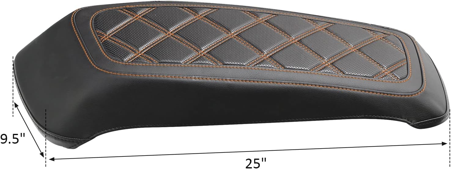 Fundas para tapa de alforja de motocicleta, color marrón, con costuras de diamante, para Harley Touring Modelos Road King Street Glide Road Glide