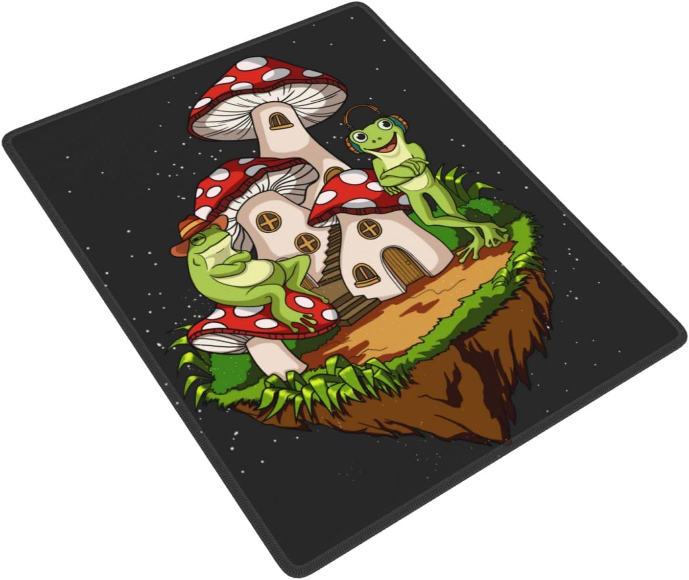 Alfombrilla antideslizante para mouse con borde cosido, base de goma para laptop, trabajo y hogar, 7 x 9 pulgadas