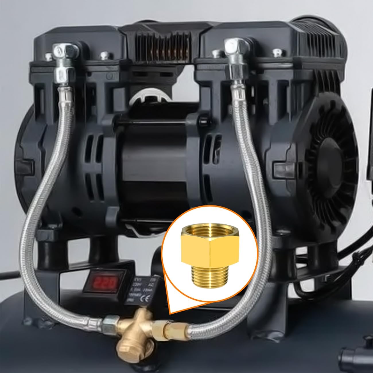 Adaptador de montaje de tubería de latón 12 “NPT macho a 34 “NPT conector reductor hembra, 2 piezas