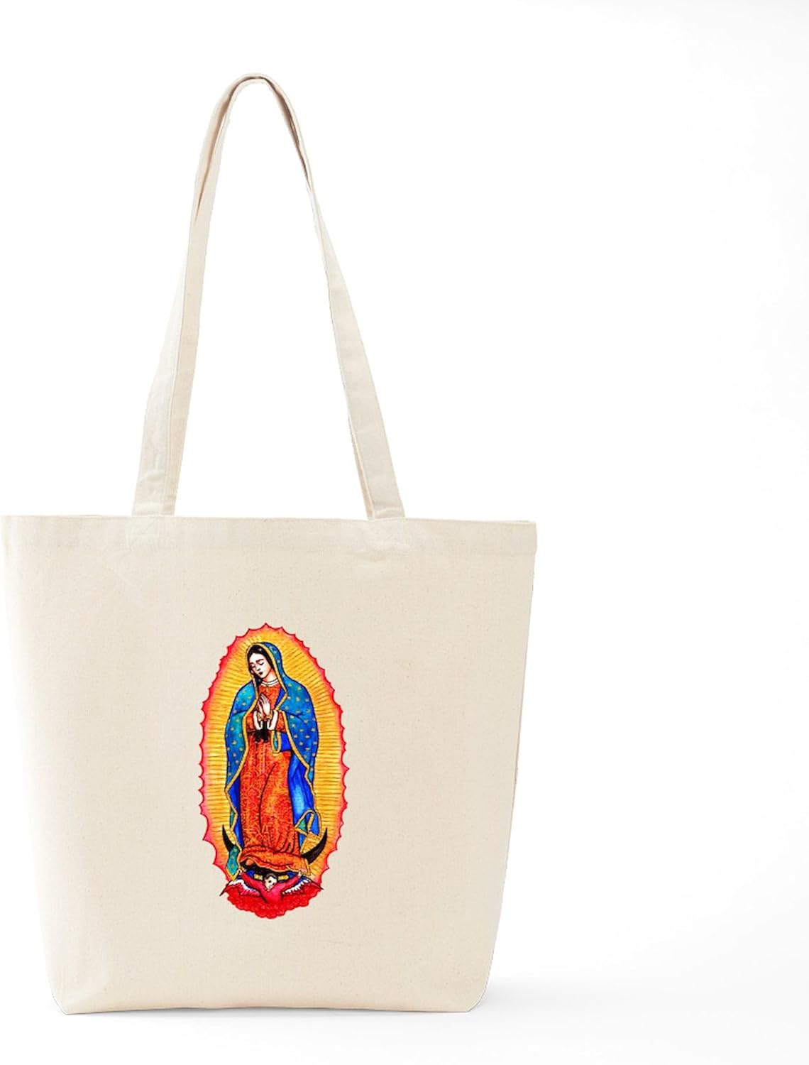 CafePress Virgen de Guadalupe Tote Bag Natural Canvas Tote Bag, bolso de compras de tela