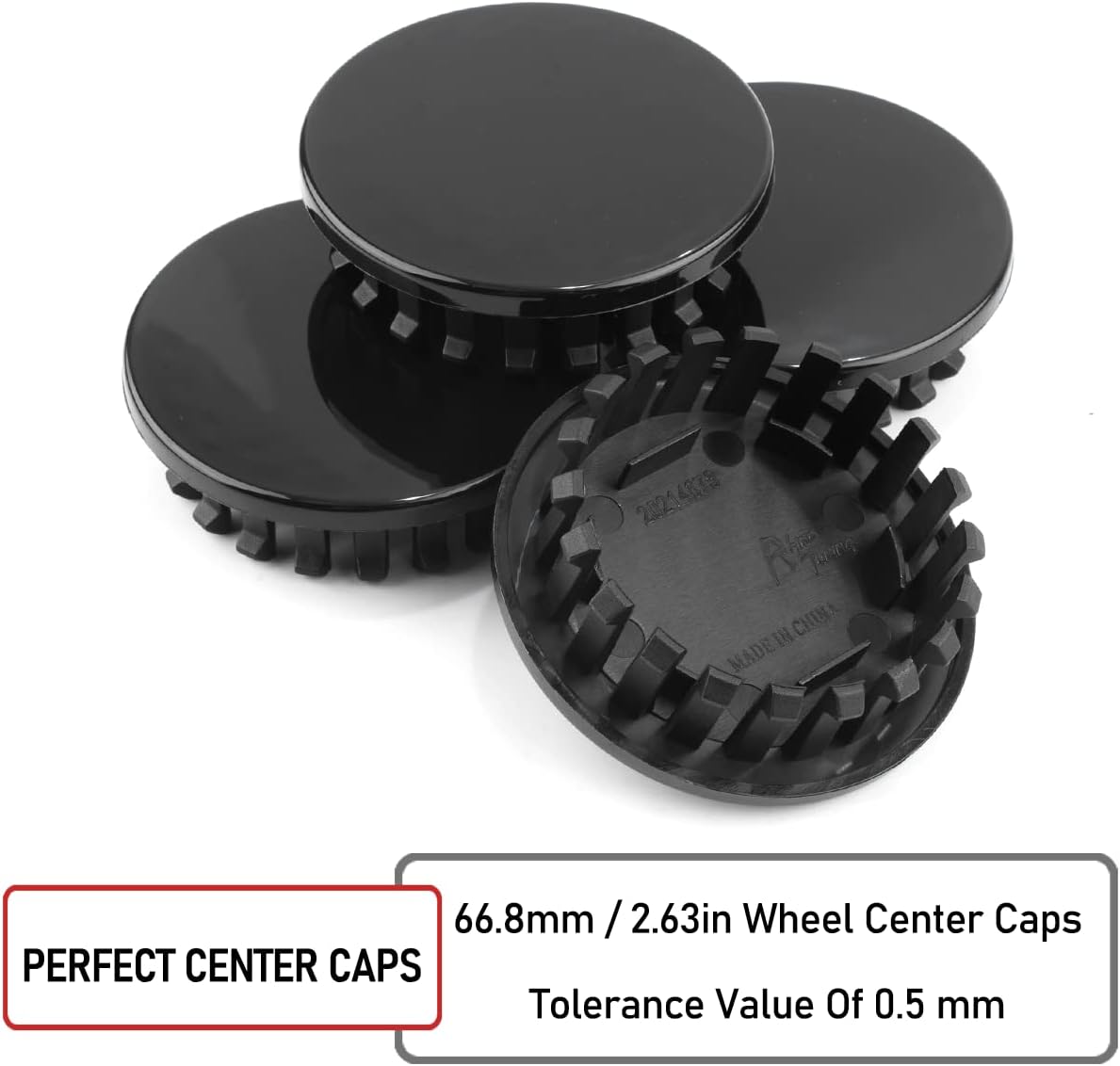 RTRHINOTUNING 4PCS OD67mm2.63in Wheel Center Caps Compatible with Colorado Corvette ATS XLR Acadia Verano ID55mm2.17in Black Hub Caps