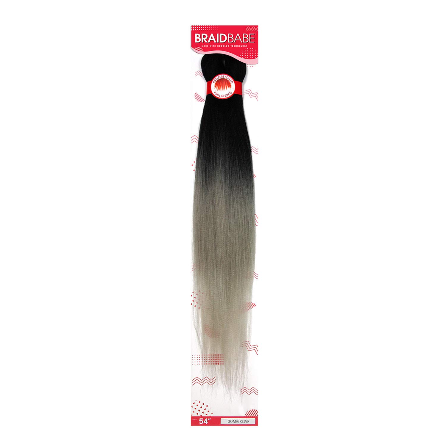 Outre – Trenzas de pelo sintético preestiradas Babe de 54 pulgadas (paquete de 5, OMHON)