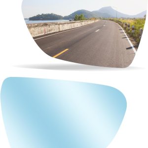 Espejo lateral azul antirreflejos para Tesla Model 3 2017-2023, espejo lateral de desempañamiento térmico de gran angular con placa trasera, 1 par Espejo lateral azul antirreflejos para Tesla Model 3 2017-2023, espejo lateral de desempañamiento térmico de gran angular con placa trasera, 1 par