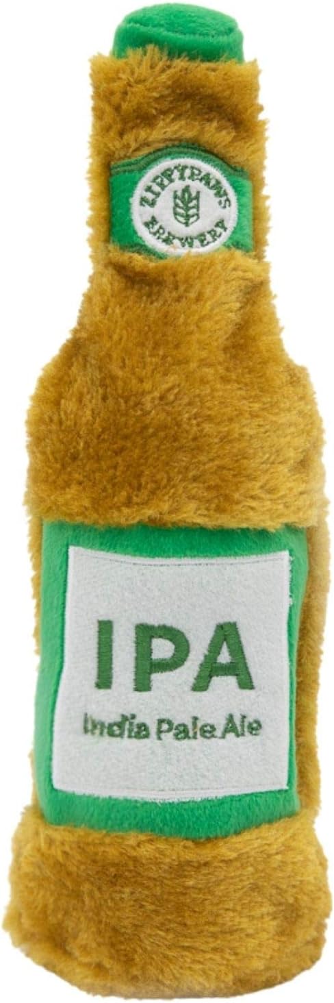 ZippyPaws Happy Hour Crusherz – Juguete para perros grandes y pequeños, juguete arrugado para perros sin relleno, juguete chirriante para perros,