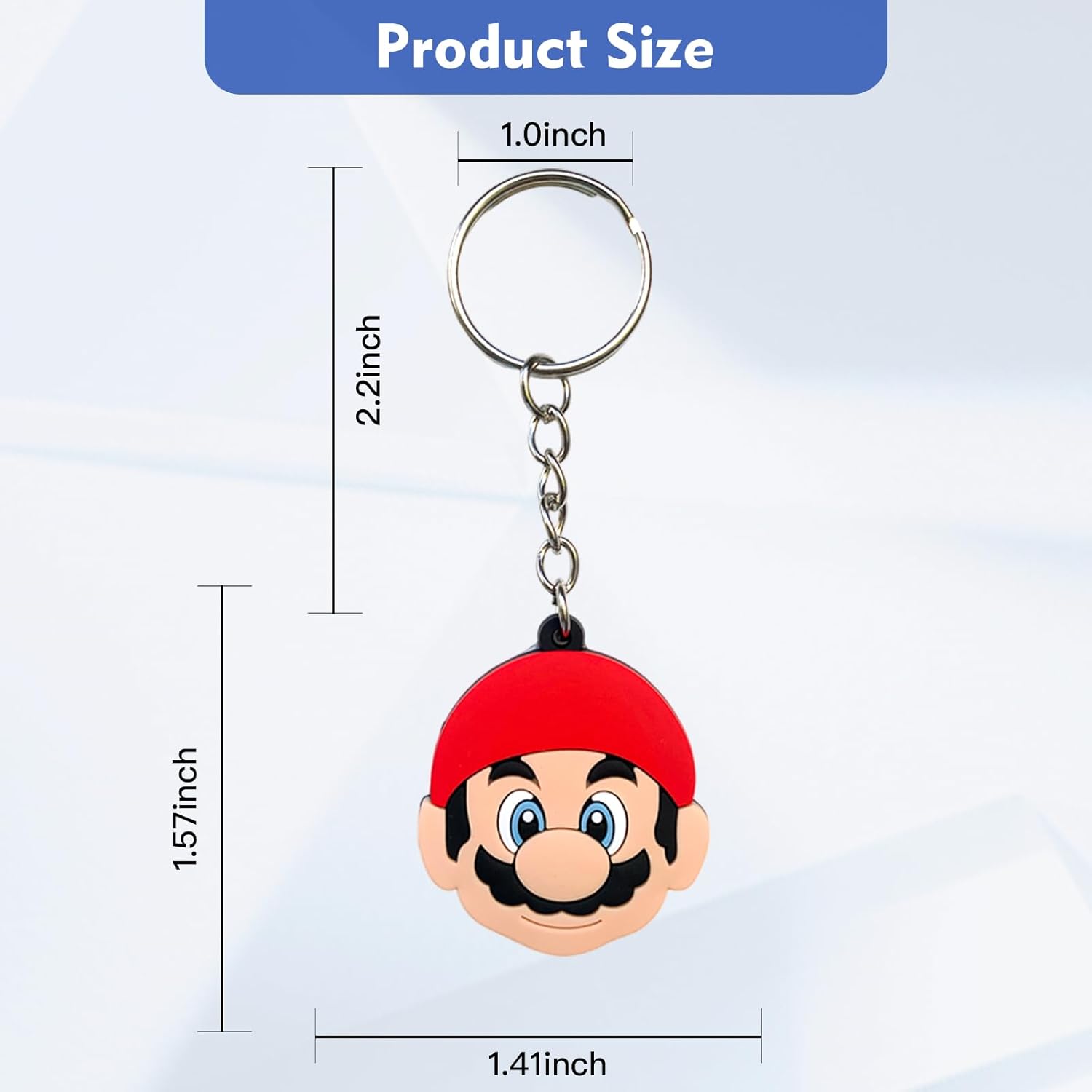 Llavero de dibujos animados, lindo llavero de silicona para niños y niñas, regalo de fiesta (12 piezas)