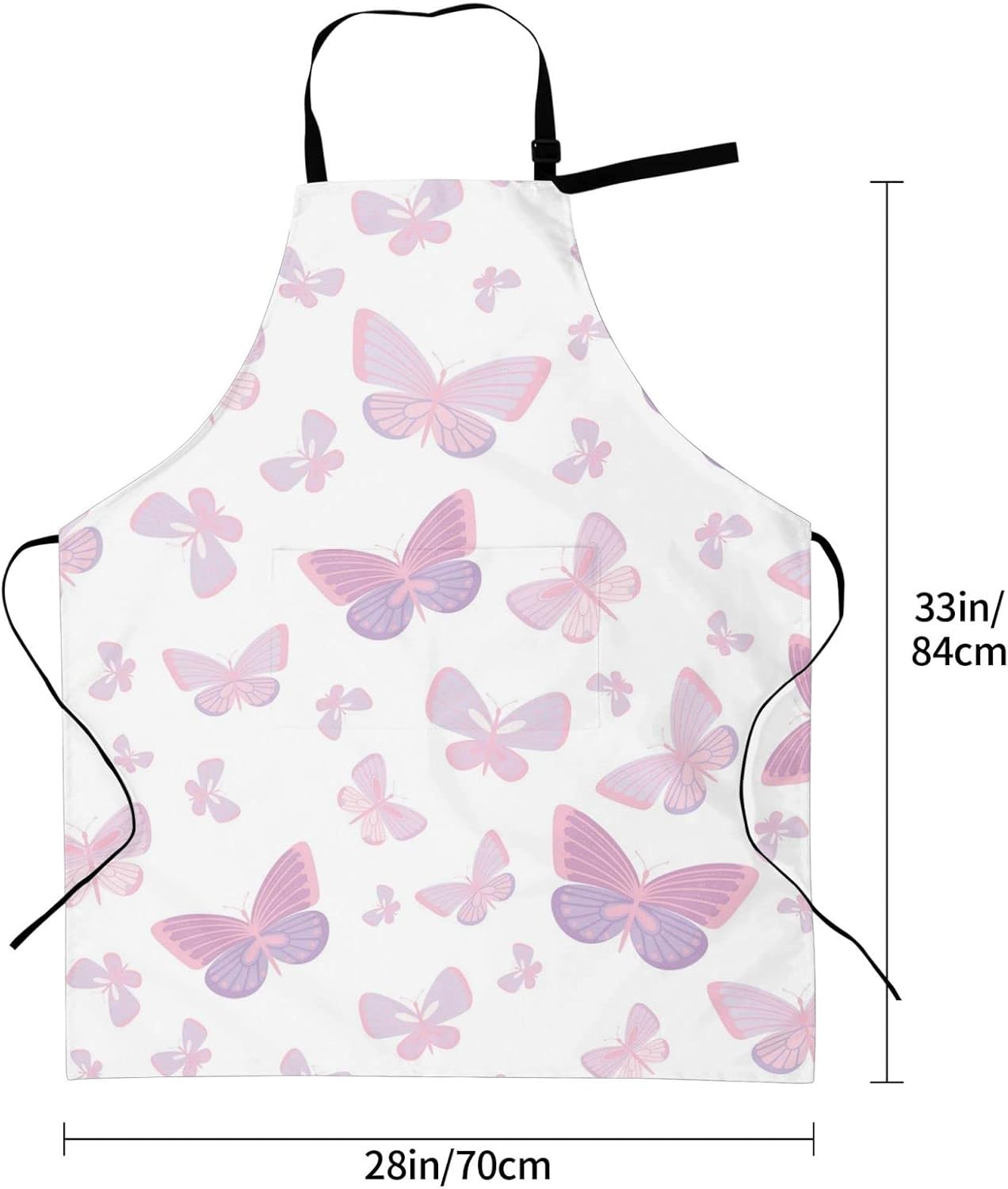Delantales para mujer con bolsillos, delantal de chef ajustable, correa para el cuello, delantal de cocina impermeable