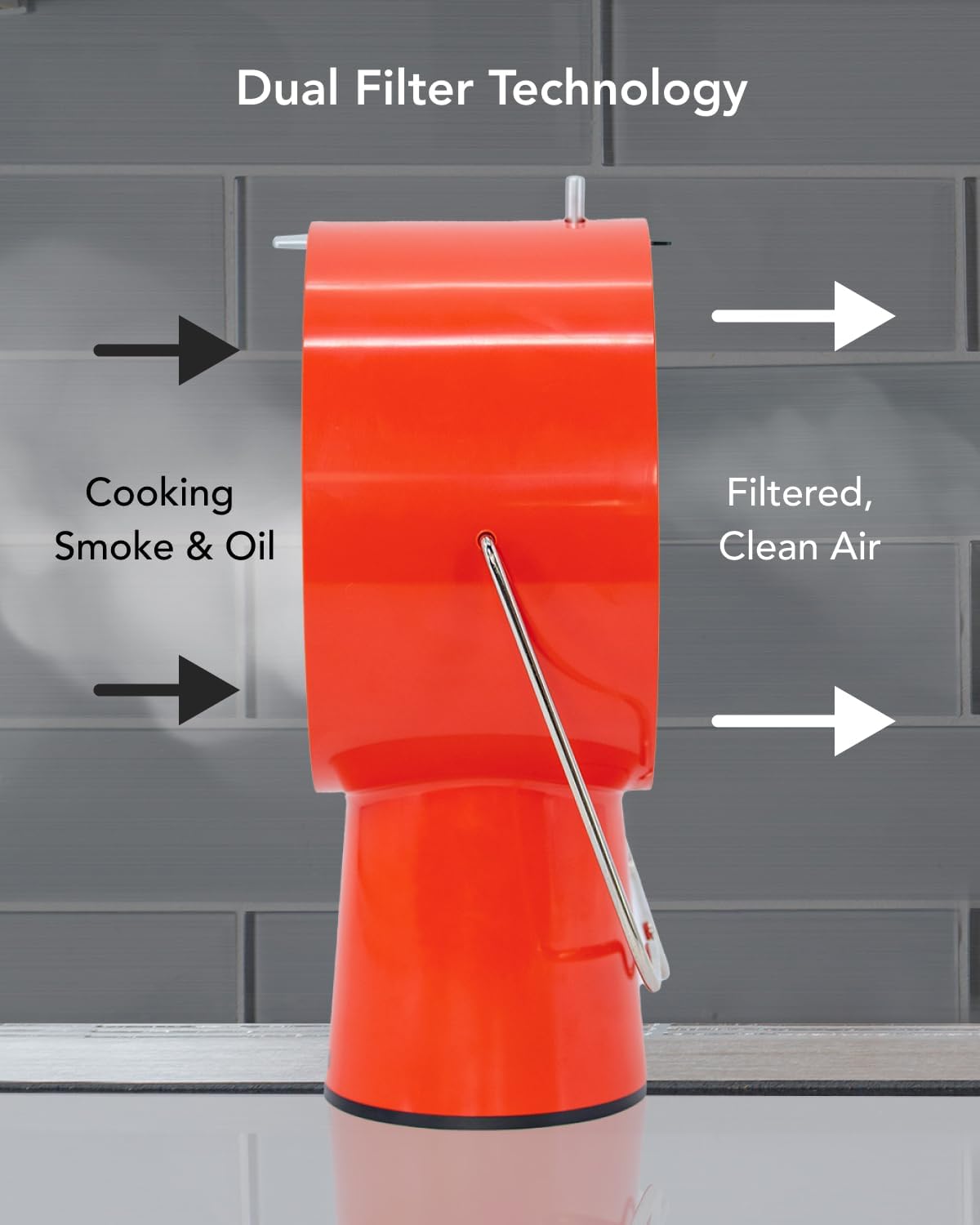 AirHood Inalámbrico  El primer limpiador de aire de cocina portátil del mundo con 5 filtros de carbón activado y filtro de aceite de acero