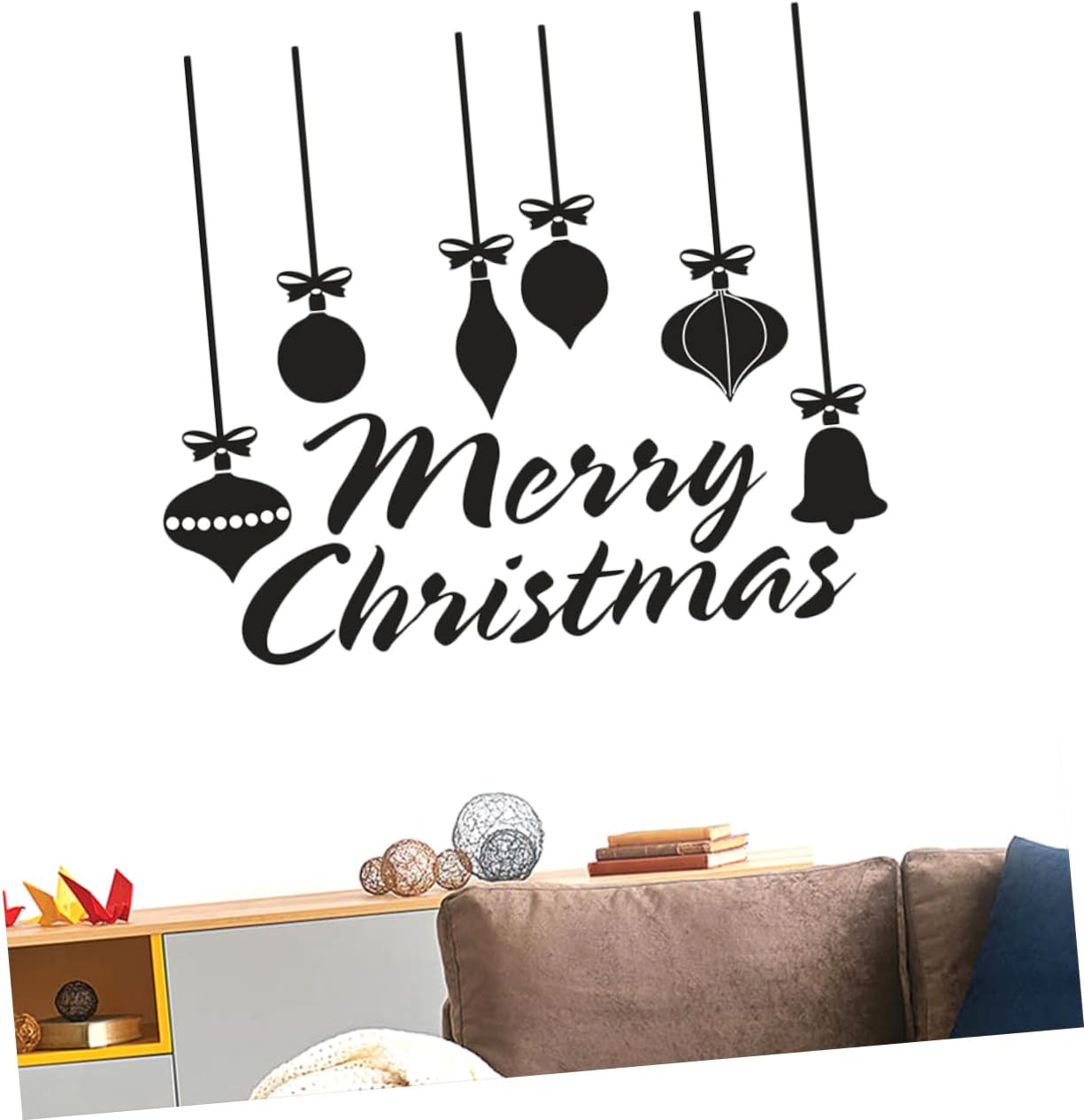 DOITOOL Decoración de vidrio pegatinas extraíbles Pegatinas de vidrio Pegatinas de ventana de Navidad Pegatinas Feliz Navidad Ventana Adhesivo de