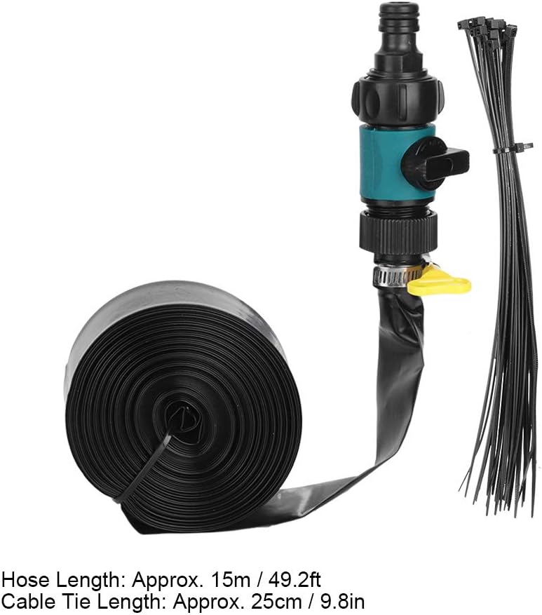 Fydun Garden Trampoline Water Sprinkler Hose Outdoor Cooling Wate Tool Summer Water 15m Garden Trampoline Water Sprinkler for Family (15m  49.2ft)