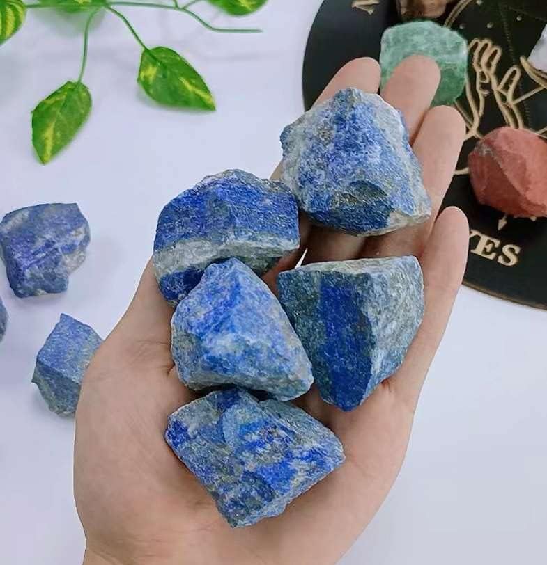 Piedras naturales de lapislázuli de 1 libra y 2 pulgadas, cristales crudos grandes, piedras preciosas curativas a granel para curación de reiki,