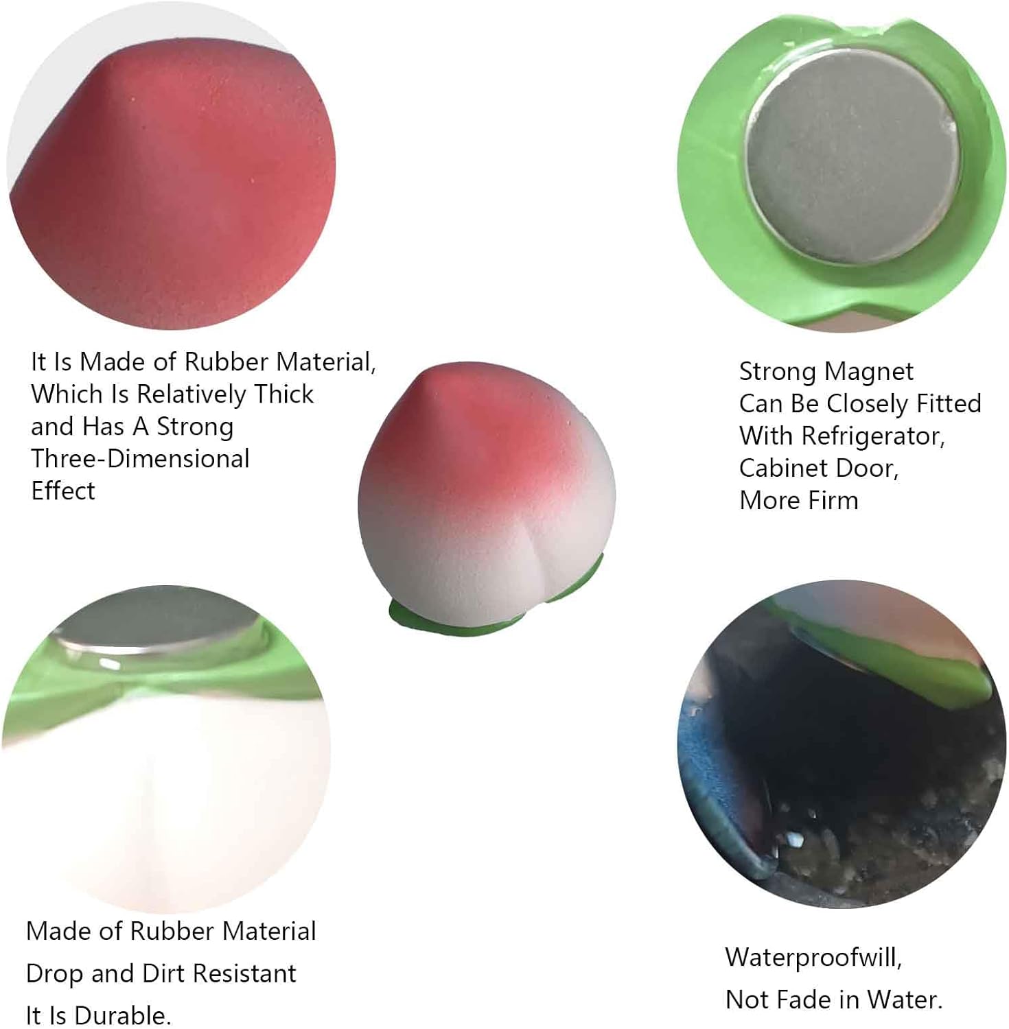 11 Piece Fruit Fridge Magnets 3D Resin Simulation Fruit Refrigerator Magnet Creative Natural Strawberry Shaped Magnets Fun Magnets or Ornaments for