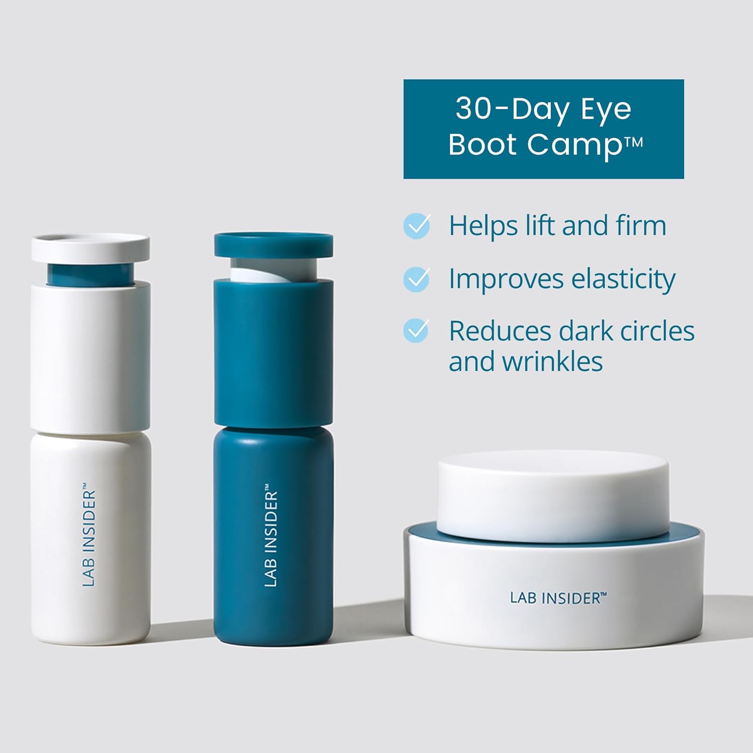 SKINN Crema de ojos con cafeína para ojeras e hinchazón, campamento de botas de ojos de 30 días – Suero debajo de los ojos ilumina, hidrata y