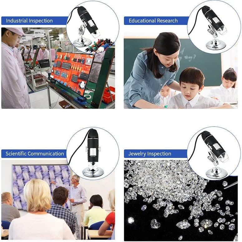 Handheld Digital Microscope Accessories Professional 1600X Digital USB Microscopio with OTG LED Light Magnifier with Stand Microscope Accessories