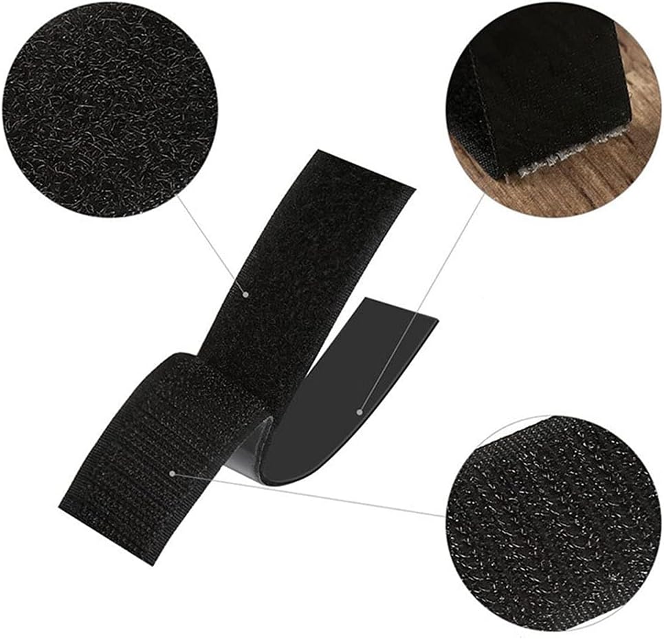 20 almohadillas adhesivas para sofá, 3.937 x 1.181 in, rectangular, color negro, con tiras adhesivas de gancho para sofá, silla, asiento doble,