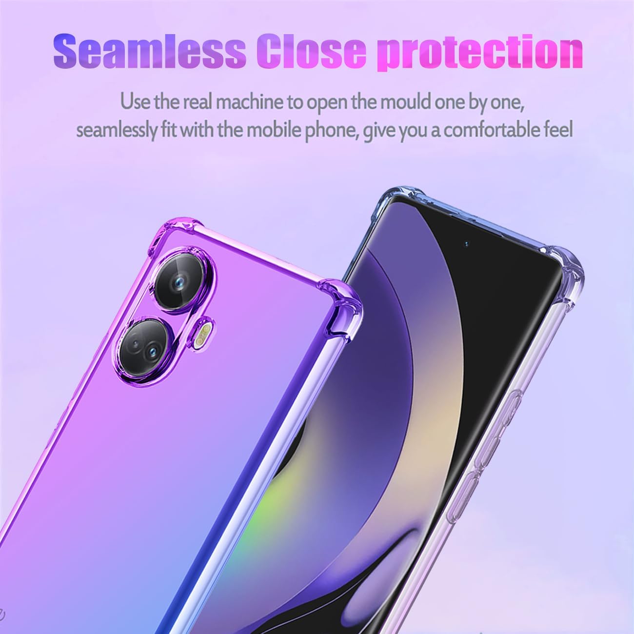Gufuwo Funda para Realme 10 Pro+ 5GRealme 10 Pro Plus Linda funda para niñas y mujeres, degradado, delgada, antiarañazos, TPU suave, funda