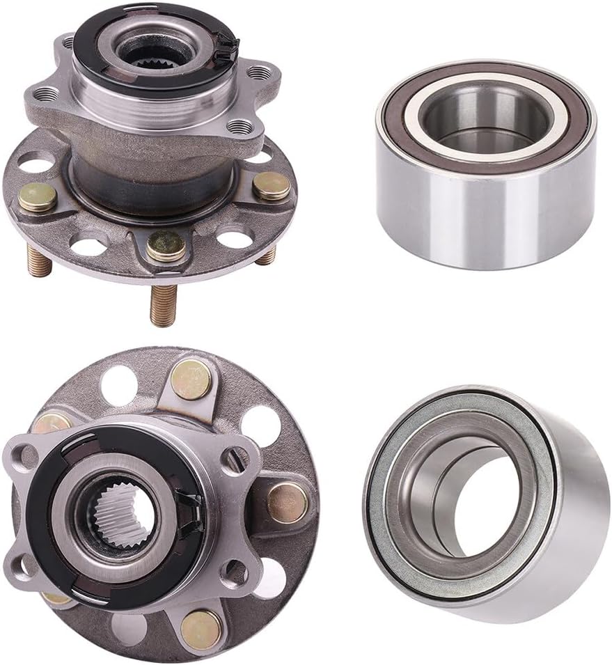 SCITOO 4 unidades de cojinete de rueda delantera y trasera 510090 512333 para Dodge Caliber 2007-2008, para Jeep Compass 2007-2010, para Jeep