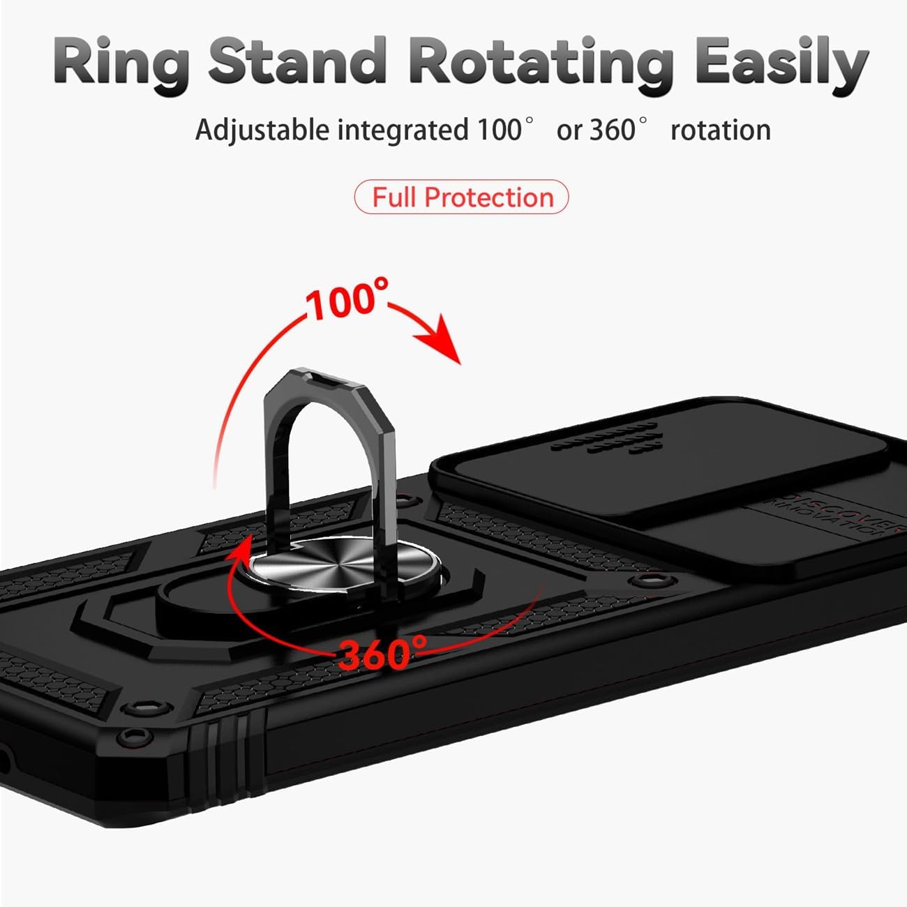 Yodueiv Funda para Galaxy S20 UltraSamsung S20 Ultra SM-G988U con protector de pantalla de vidrio templado y cubierta para cámara deslizante, anillo