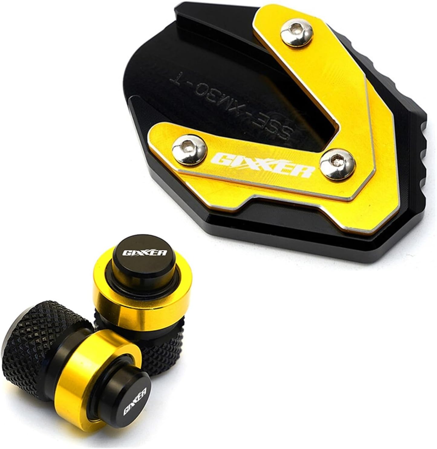 Para Suzuki para GIXXER 250 SF para GIXXER 150 125 SF250 Accesorios de motocicleta CNC Soporte lateral Ampliar extensión y válvula de neumático