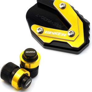 Para Suzuki para GIXXER 250 SF para GIXXER 150 125 SF250 Accesorios de motocicleta CNC Soporte lateral Ampliar extensión y válvula de neumático Para Suzuki para GIXXER 250 SF para GIXXER 150 125 SF250 Accesorios de motocicleta CNC Soporte lateral Ampliar extensión y válvula de neumático