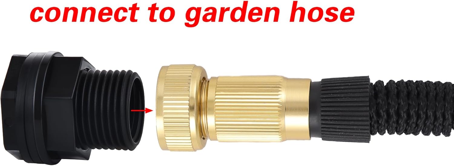 Paquete de 10 accesorios de mamparo, manguera de jardín roscada de 34 pulgadas macho GHT x 12 pulgada hembra NPT conector de tanque de agua de doble