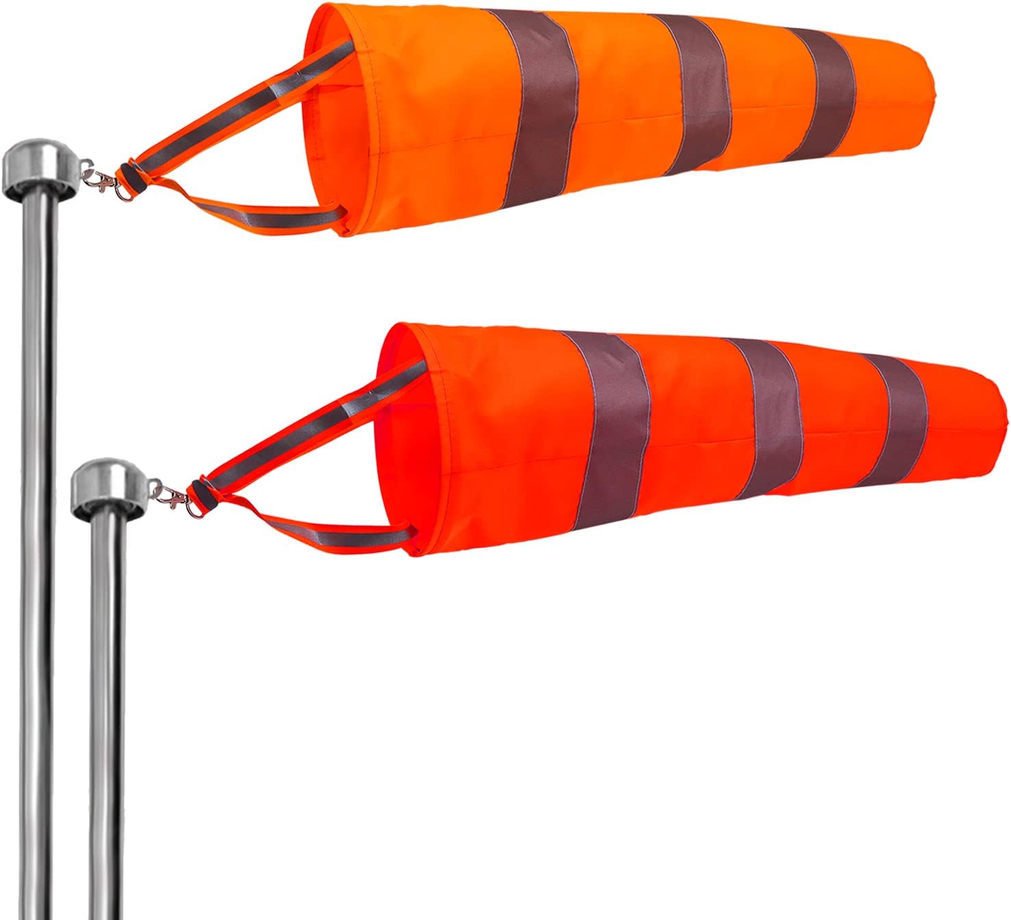 2 banderas reflectantes colgantes de manga de viento para exteriores de aeropuerto, calcetines de medición de calcetines de viento, calcetines de